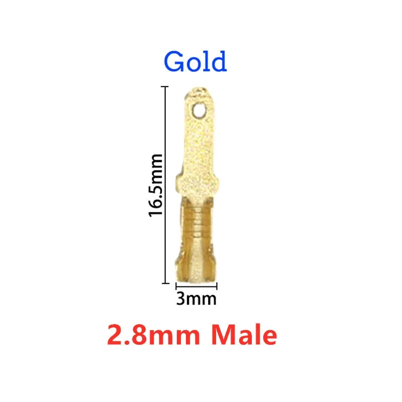 100PCS 2.8/4.8/6.3mm Female&Male Crimp Spade Connector Car Speaker Electrical Wire Connectors Transparent Sleeve