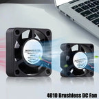 3010 4010 5010 3D Printer Cooling Fan, 12V 24V 5V 2Pin Low Noise, for Ender 3-Style J-Head Heatsink