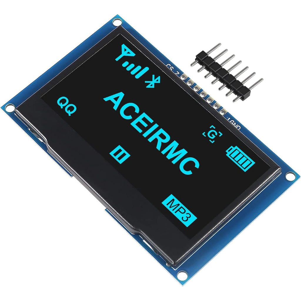 2.4" 2.42 inch 128x64 OLED LCD Display Module SSD1309 12864 7 Pin SPI/IIC I2C Serial Interface for Arduino UNO R3 C51