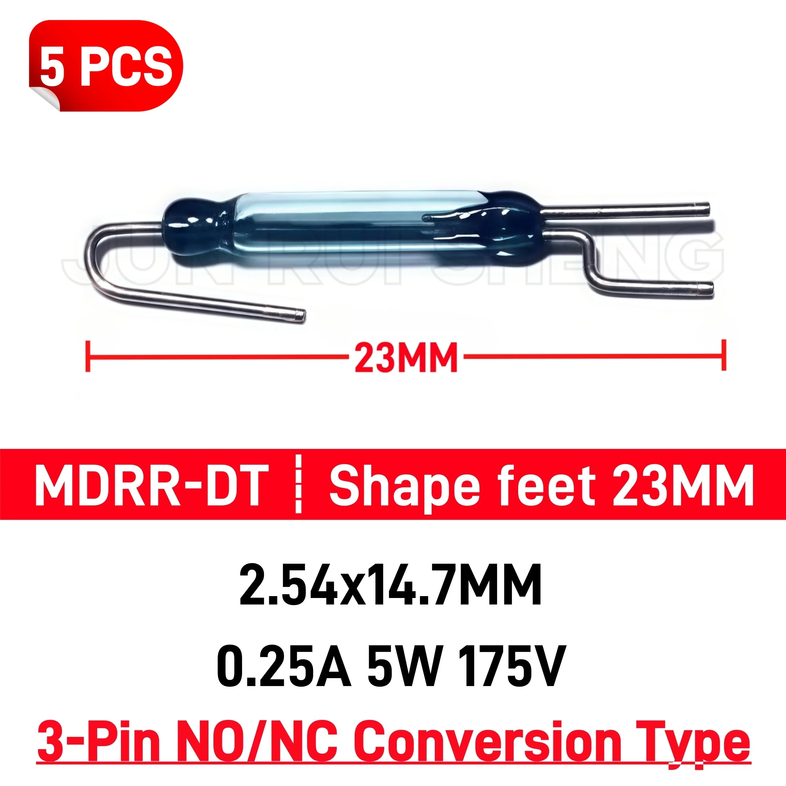 5PCS Original MDRR-DT DT-F/U NO/NC SPDT Changeover Reed Switch MDSM-DT 2*14MM 0.25A 5W 175V Normally Open/Closed Magnetic Sensor