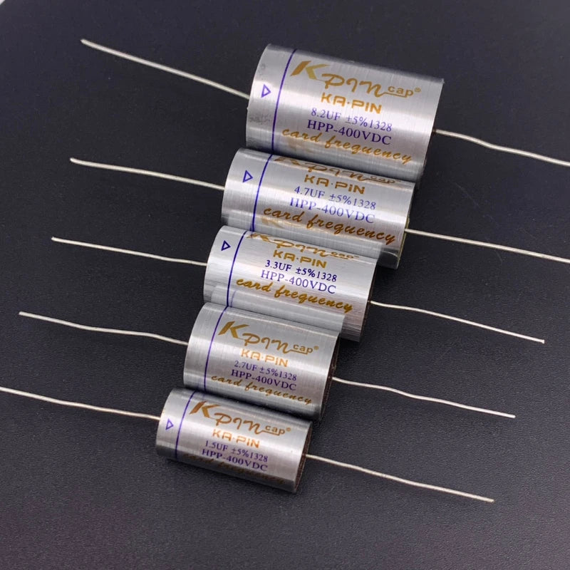 4pcs Wire drawn Silver MKP capacitor non-polar frequency divider capacitor 0.1uf 3.3uf 4.7uf 5.6uf 6.8uf~47uf