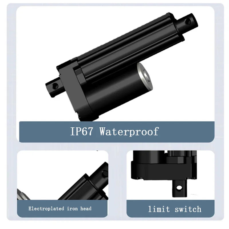 Industrial Heavy Duty Linear Actuator with IP67 Waterproof 3500N Built-in Limit Switch Push Rod for Electric Lifting System