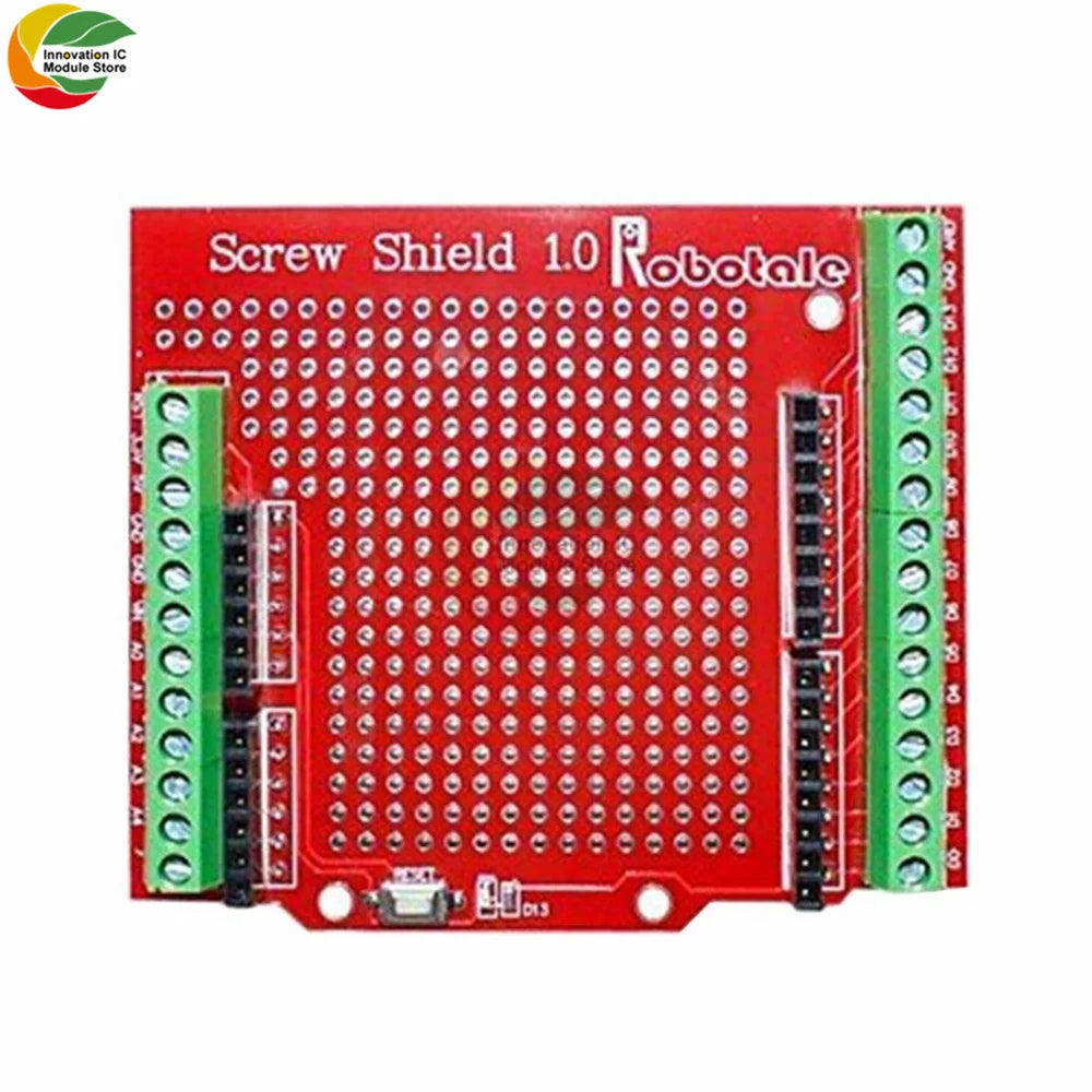 Proto Screw Shield PCB Expansion Board for Arduino Open Source Reset Button for Breadboard 3.81 Terminal Double-sided Solder DIY