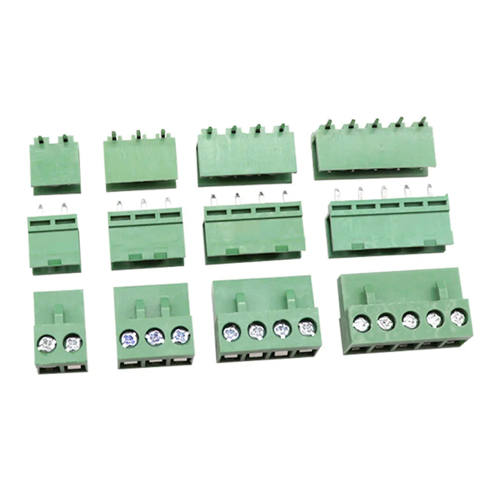 5Sets 15EDG 2EDG 2.54/3.5/3.81/3.96/5.08mm PCB Screw Terminal Block 2-12Pin Male Plug Female Socket Pin Header Wire Connector