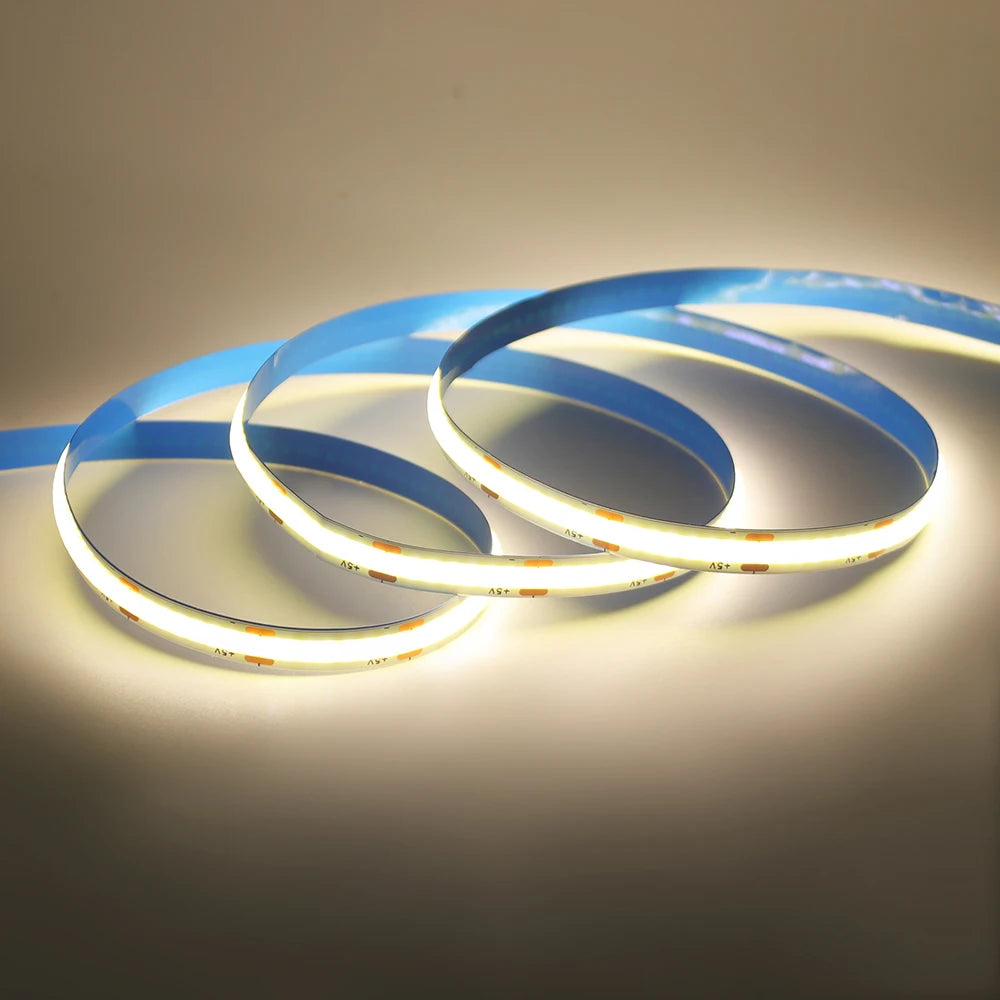 DC 5V COB LED Strip Light With USB 2PIN Wire DC Plug 8MM 320LED High Density Flexible Tape 3000K 4000K 6000K Warm Natural White