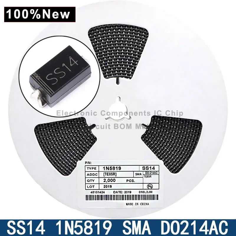 500pcs IN4001 DIODE SMA M1 1N4001 SMD 1A 50V Rectifier Diode