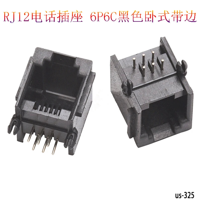 10PCS Telephone Socket Connector RJ11 RJ12 RJ45 Telephone Wifi Female Socket 2pin 4pin 6pin 8pin 4P4C 6P6C 6P4C 8P8C RJ45 Jack