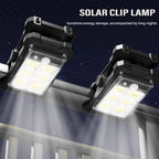 LED Solar Clip Light Portable Waterproof Body Sensor Solar Lamp Outdoor Courtyard Garden Lamp Patio Home Camping Wall Lights
