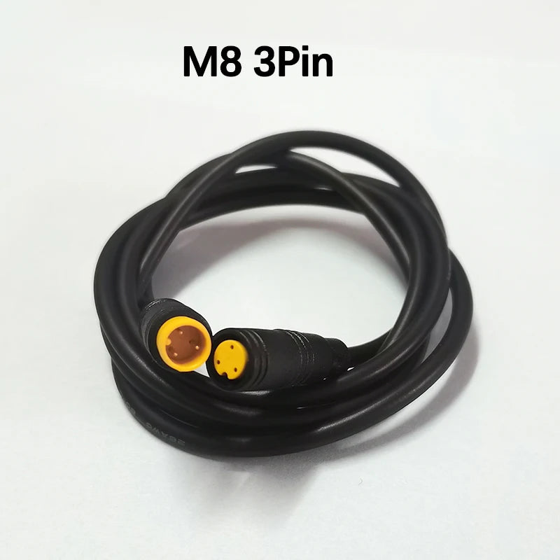 1pc 1m Long 6/8mm Circle Connector Cable Signal Sensor Cord For EBike E-Scooter Waterproof Extension Cable 2 3 4 5 6 Pin M6/M8