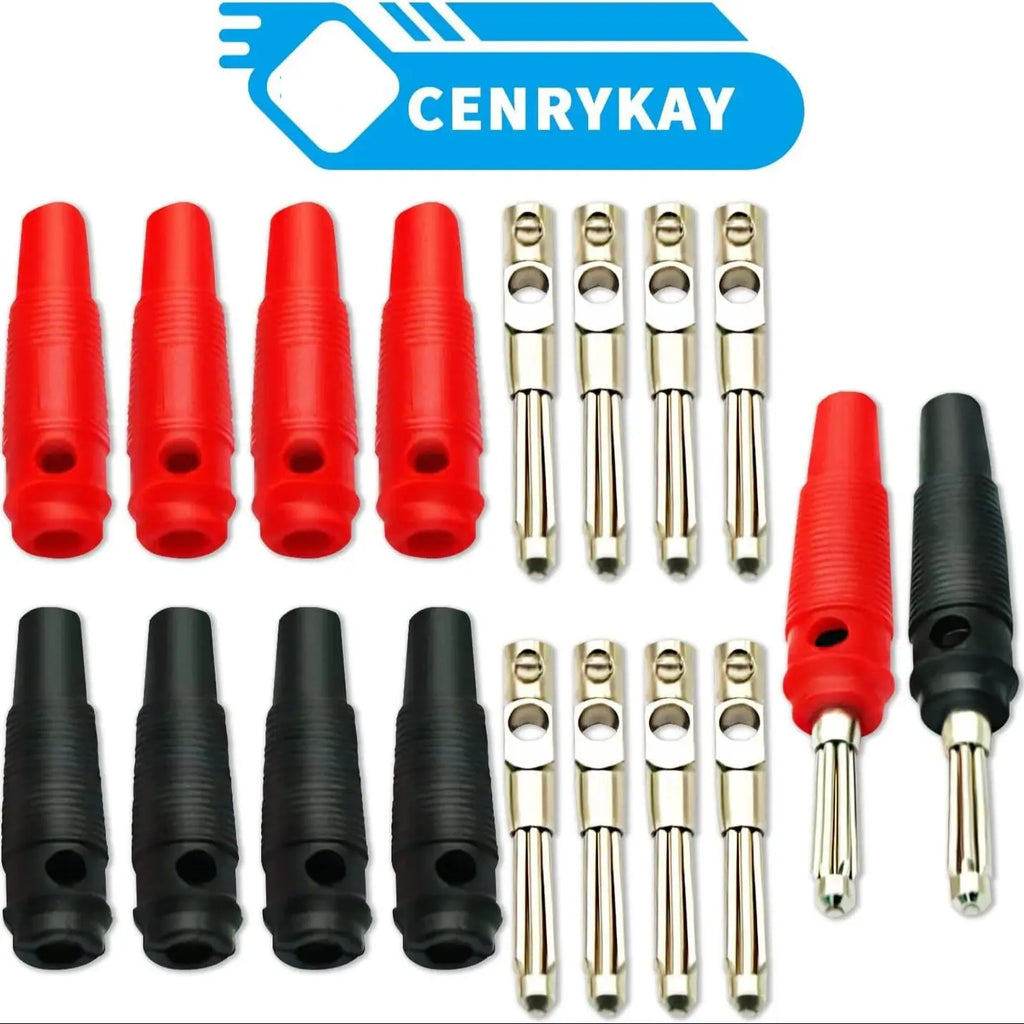 10Pcs 32A High Current Screw Type 4mm Banana Plugs Male Stackable Connector Speaker Cable Adapter 4mm High Current Banana Plugs