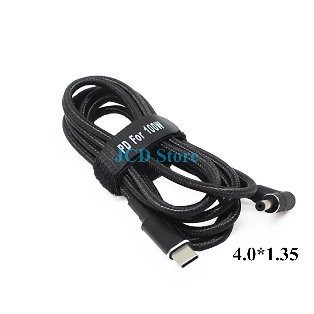 1PCS 100W 5A PD to DC 5.5*2.1 5.5*2.5 7.4*5.0 4.5*3.0 Decoy Trigger Adapter Cable TYPE-C PD Decoy Line Charging Notebook Charger