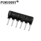 20PCS DIP Exclusion Network Resistor Array 6Pin 220 330 470 510 560 1K 1.5K 2K 2.2K 3K 3.3K 4.7K 5.1K 10K 22K 47K 51K 100K Ohm