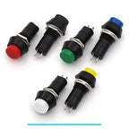 2PCS PBS-11A PBS-11B 12mm self-locking Plastic Push Button Switch Latching Switchs 3A 250V AC 2PIN