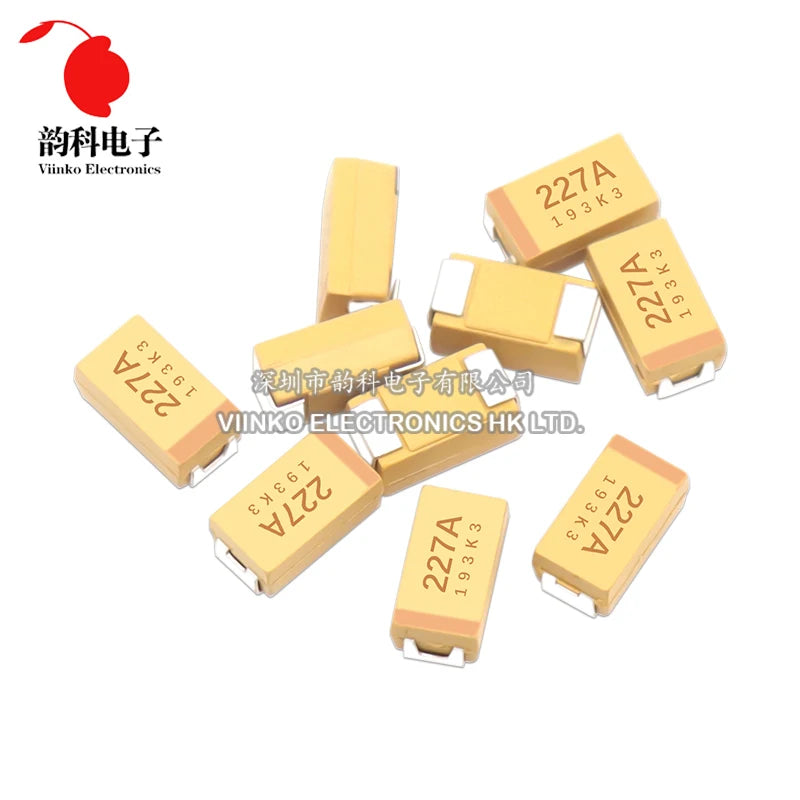 10pcs A B C D Case Tantalum Capacitor 6V 10V 16V 25V 35V 50V 0.1UF 1UF 2.2UF 4.7UF 10UF 22UF 33UF 47UF 100UF 220UF 330UF 470UF