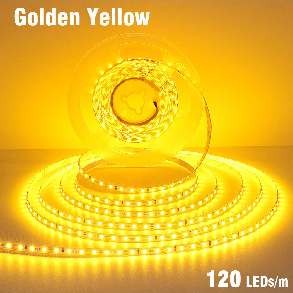 5mm 8mm LED Strip 2835 DC24V 12V 120LEDs/m Home Lamp Strips Red Ice Blue Yellow Orange Pink Flexible And Cuttable Soft Lamp Bar