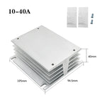 TSR  SSR-10AA 25A 40A 60A 80A Three Phase SSR Solid State Relay AC Control AC 480V 70-280V Input Aluminum Radiator Heat Sink