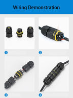IP68 Waterproof Connector 2/3/4/5 Pin Screw Wiring Terminal Adapter For LED Light Electric Wire Connector Outdoor Junction Box