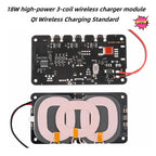 Vehicle mounted 18W high-power 3-coil wireless charger module QI wireless charging standard