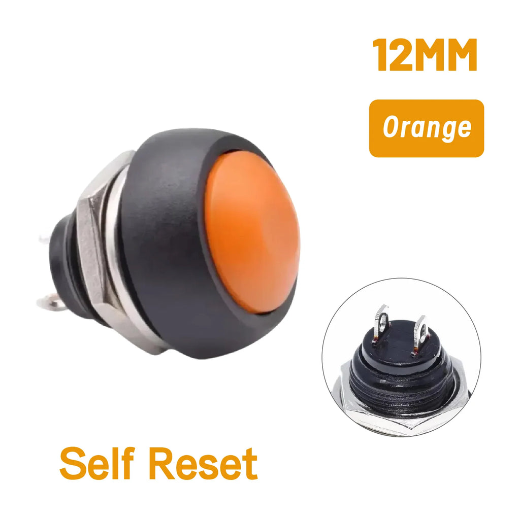 5/20/100PCS PBS-33B Black Red Green Yellow White Blue Orange Self-reset Self-locking 12mm Momentary Push Button Switch