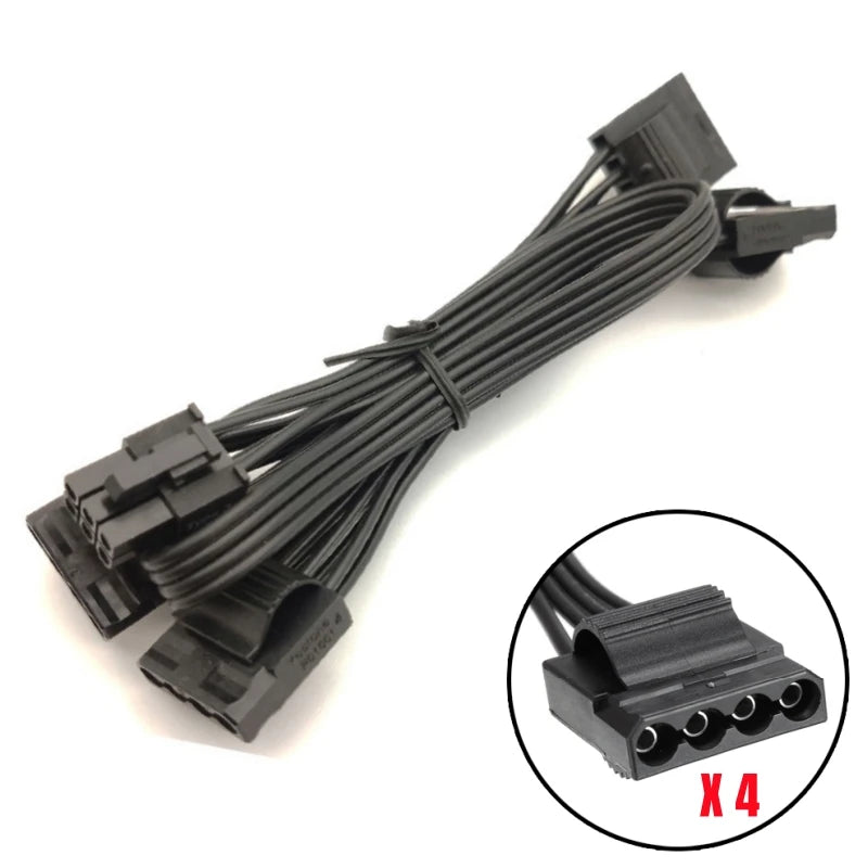 Modular Power Cable for ASUS ROG THOR/STRIX/TUF 750W 850W 1000W 1200W, 1600W PSUs, PCIe 8Pin, CPU 4+4Pin, SATA, Molex IDE, 24Pin