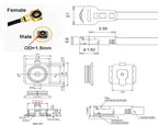 5PCS-2Pcs SMA / RP-SMA Female to IPX1 IPX3 IPX4 IPX5 IPX RF Plug Pigtail Cable for WIFI Board Antenna