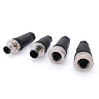 1Pc M12 Sensor Connector Waterproof Straight Angle Male Female Screw Threaded Plug Coupling 3 4 5 8 Pin