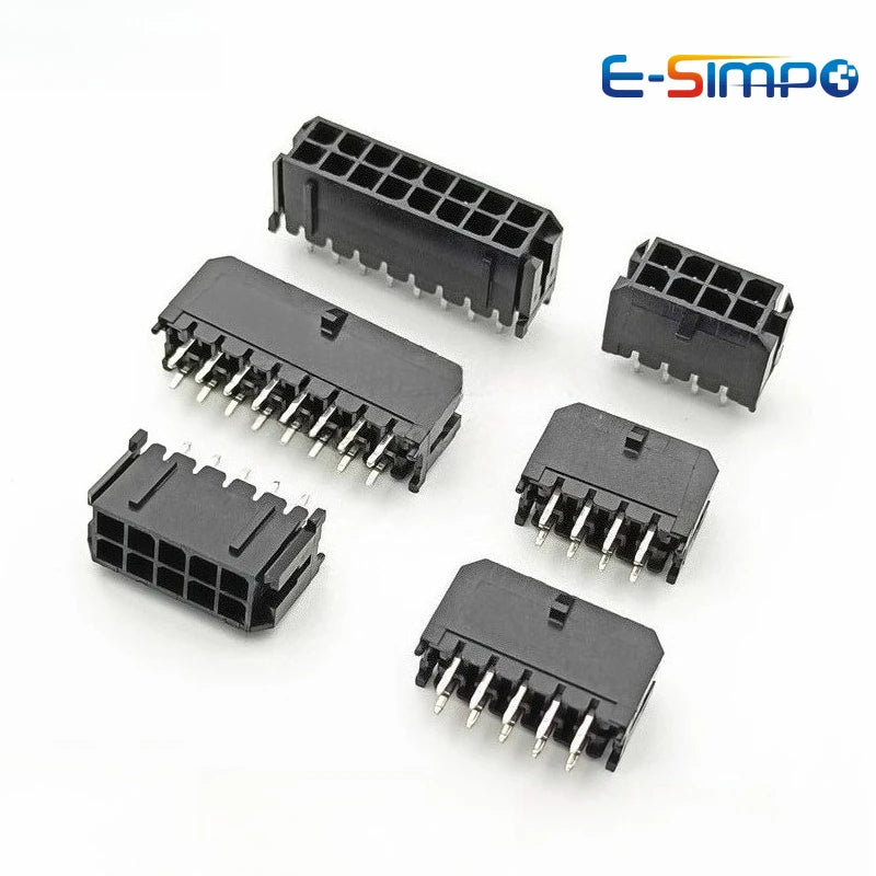 10Pcs MX3.0mm Micro-Fit 3.0mm Double Row 2*1P- 2*12Pin Mini 5569/43045 PCB Board Solder Straight Pin Wafer Connector
