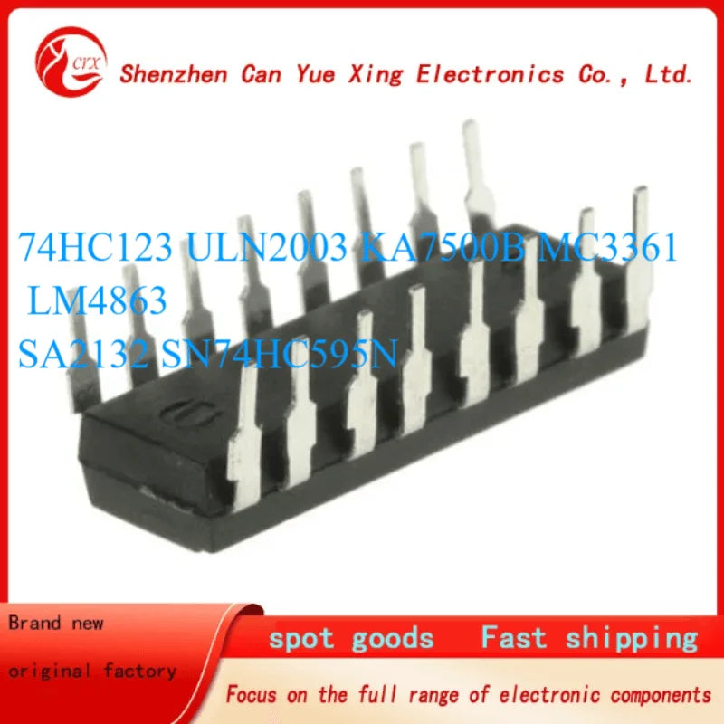 50pieces 74HC123 ULN2003 KA7500B MC3361 LM4863 SA2132 SN74HC595N DIP-16