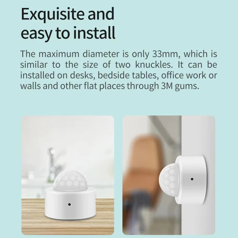 PIR Motion Sensor ZigBee Human Body Infrared Induction Detector Linkage Auto Home Security Alarm for Tuya APP Movement Monitor