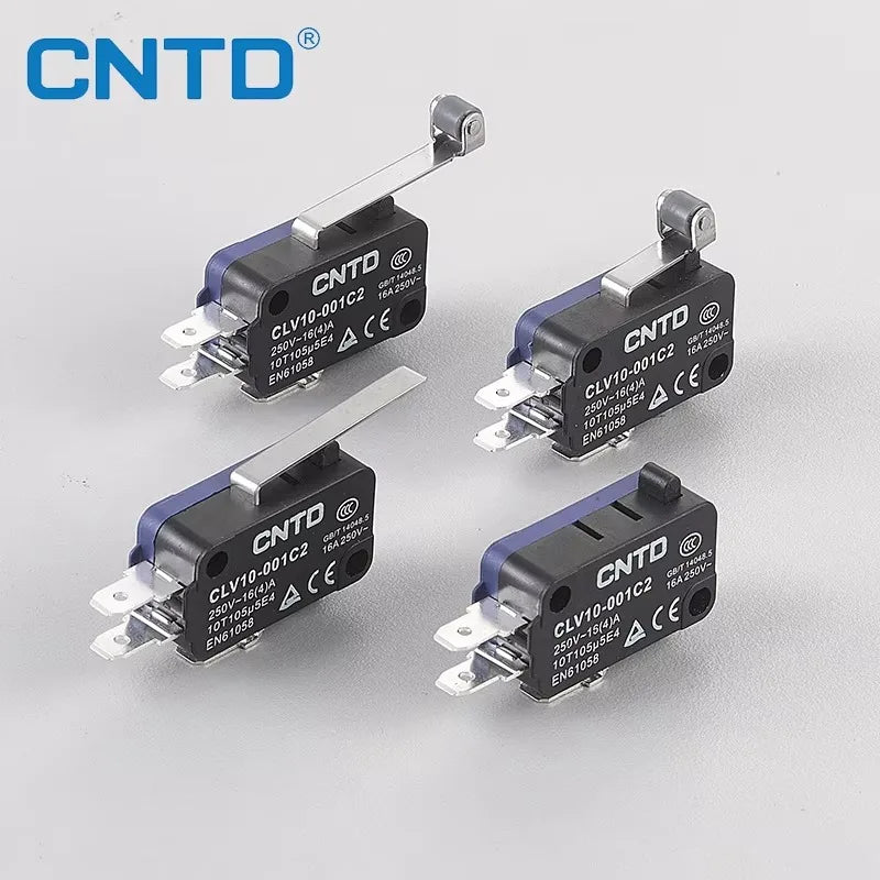 Micro Limit Switch CNTD CM‑1743 CM‑1743N Long Roller Lever 15A 250VAC 1NO1NC Plastic Housing Travel Switch for Industrial Machin