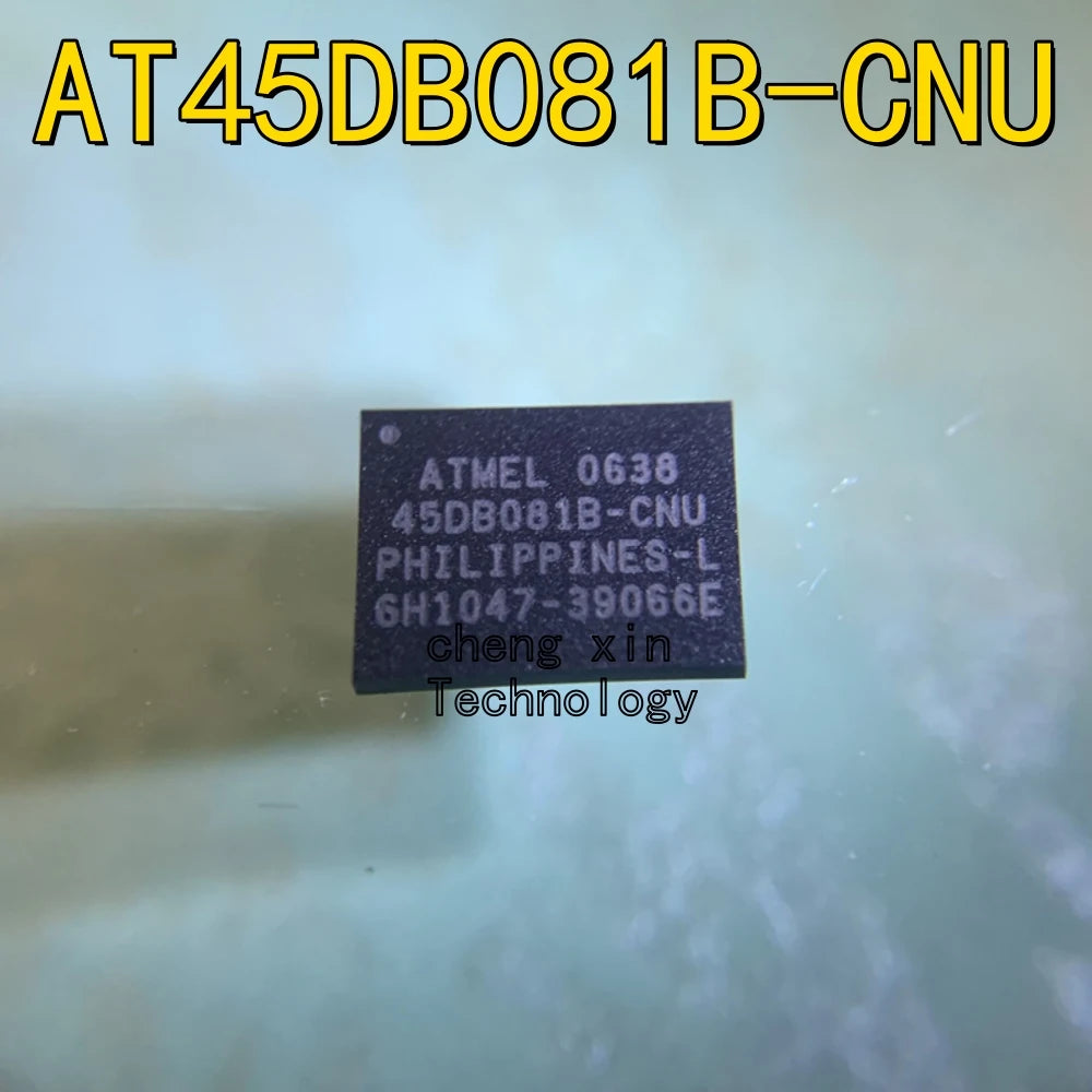 AT45DB081B-CNU 2PCS 10PCS New and Original silkscreen:45DB081B-CNU NOR FLASH NOR Flash 8M 8 I/O Pins SPI 264B 2.7V