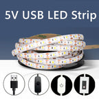 5V USB Led Strip Light SMD 2835 50CM 1M 2M 4M 5M White/Warm White/Red/Blue/Green IP21 Flexible Lighting Ribbon Tape Backlight