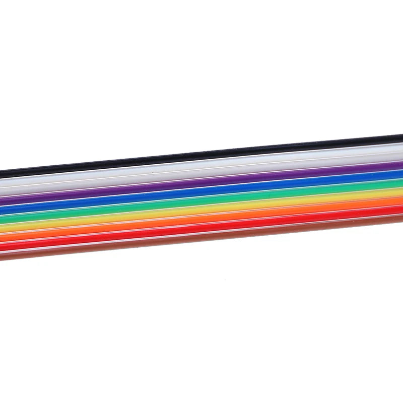5m Rainbow Ribbon Cable 10 Way Flat Color Wire Flexible Electrical Connection Cable