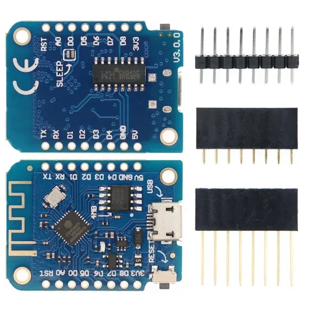 10pcs WeMos D1 Mini Pro V3.0 NodeMcu 4MB/16MB Bytes Lua WIFI Internet of Things Development Board Based ESP8266 CH340G Nodemcu V