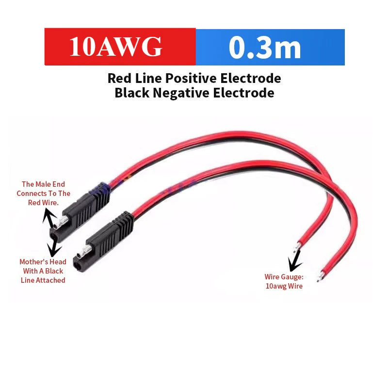 SAE 10/14AWG Male Female Single Ended Signal Extension Cable Quick Disconnect Plug Cable For Solar Electrical Equipment Supplies