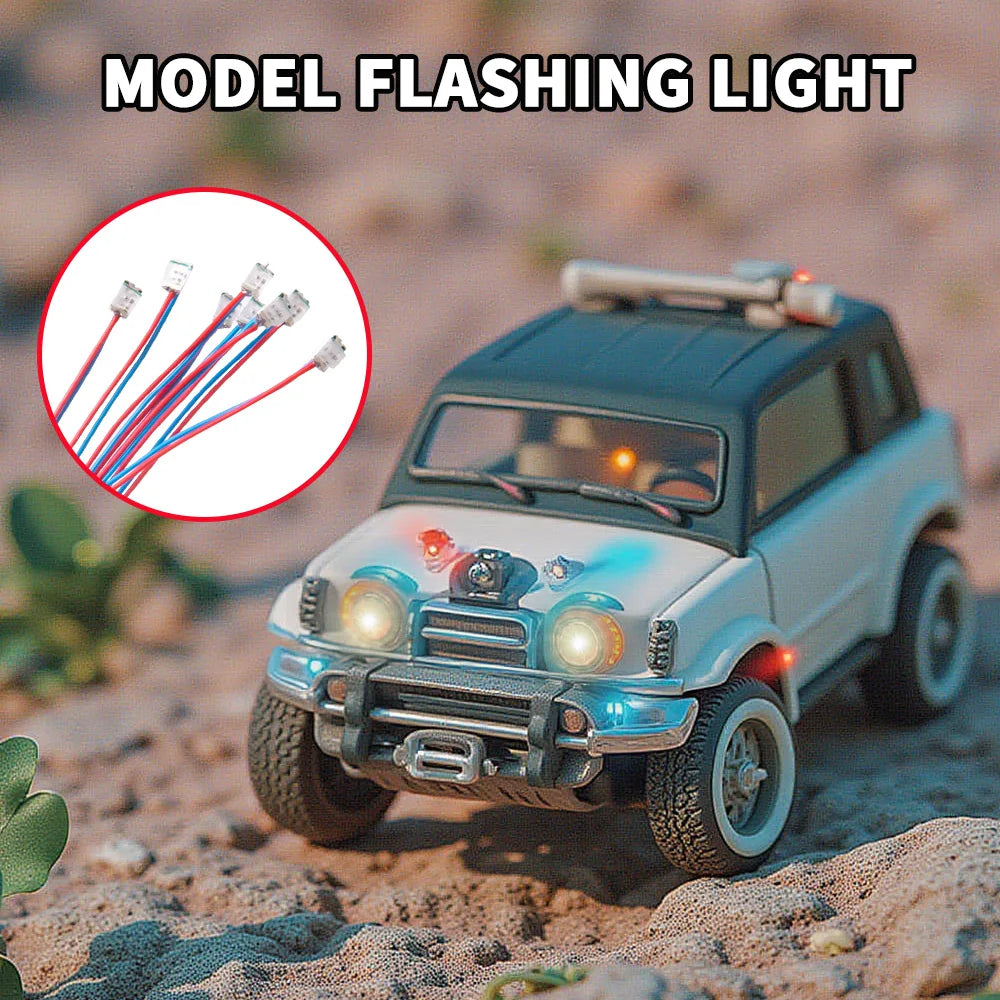 10pcs Flashing LED SMD 0805 3V Lamp Model Train Pre-soldere 30cm Connection Train Railway Layout/Starship/Robot/Cars Scene Decor