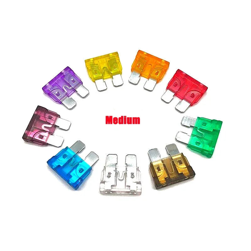 20pcs Standard Blade Fuse Kit 1A 2A 3A 4A 5A 7.5A 10A 15A 20A 25A 30A 35A 40A Assortment for Car Truck SUV Electrical Repair