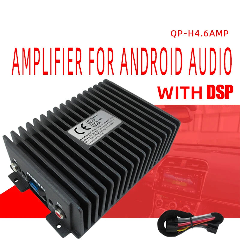 Car DSP Amplifier Hi-Fi Booster Audio Digital Sound Processors 4*80W for Android Speaker Subwoofer Power Car Radio Stereo AMP