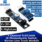 1~10PCS  1 Channel TCRT5000 IR Photoelectric Switch Barrier Line Track Module Infrared Obstacle Avoidance Sensor For Arduino DIY