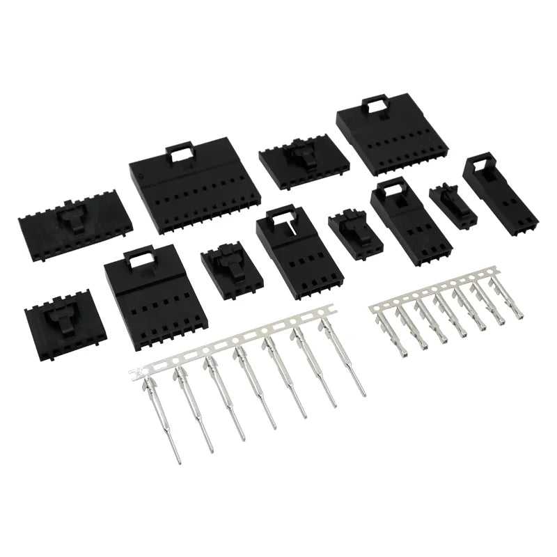 10Set(20PCS) MX2.54 Dupont Connector Housing With Lock Buckle 2.54mm Pitch Single Row 2P/3P/4P/5P/6P/7P/8P/10P/12P Docking Shell