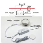 Wardrobe sensor switch, cabinet touch switch, intelligent sensor AC110V-220V, can penetrate wood, stone and glass materials