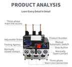 JR28-25 Thermal Overload Relay Adjustable Relaying With Over Current Protection Used For AC Contractor CJX2-12/18 Series