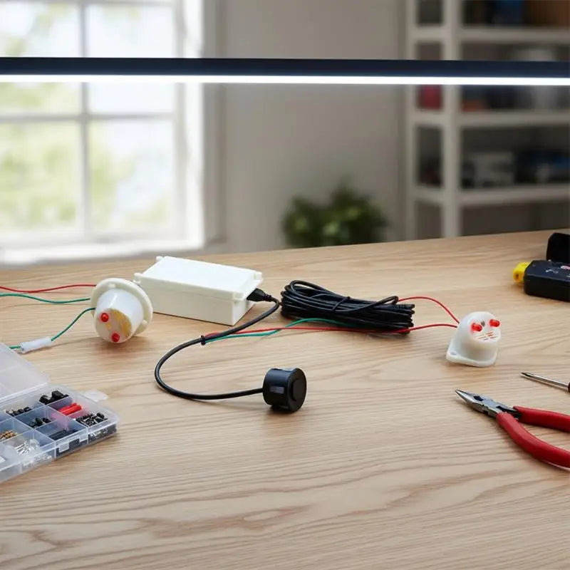 Ultrasonic Ranging Sensor With Buzzer Relay Output Distance Measuring Module Adjustable Range 5cm-500cm Reversing Radar Sensor