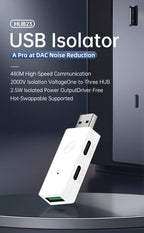 ALIENTEK USB 2.0 High-Speed Isolator HUB23 Industrial-Grade 480Mbps Opto-Coupler Photoelectric Protection Module