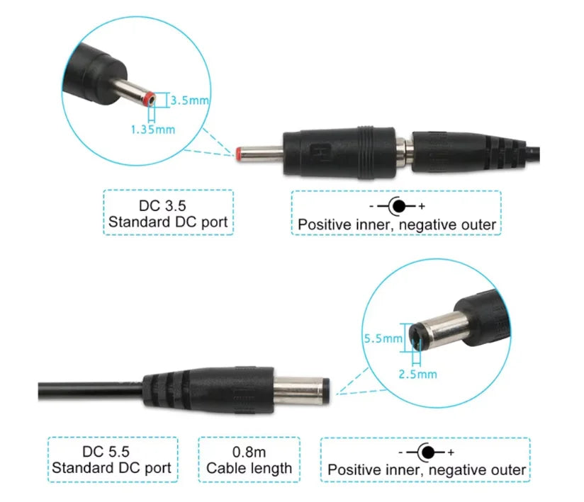 USB Boost Converter DC 5V to 9V 12V USB Step-up Converter Cable + 3.5x1.35mm Connecter For Power Supply/Charger/Power Converter