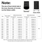 X Pattern Black 15 18 20 25 30 35 40 50 60mm Heat Shrink Sleeve for Fishing Rod Grips Non Slip-Insulation-Waterproof Wrap Tubing