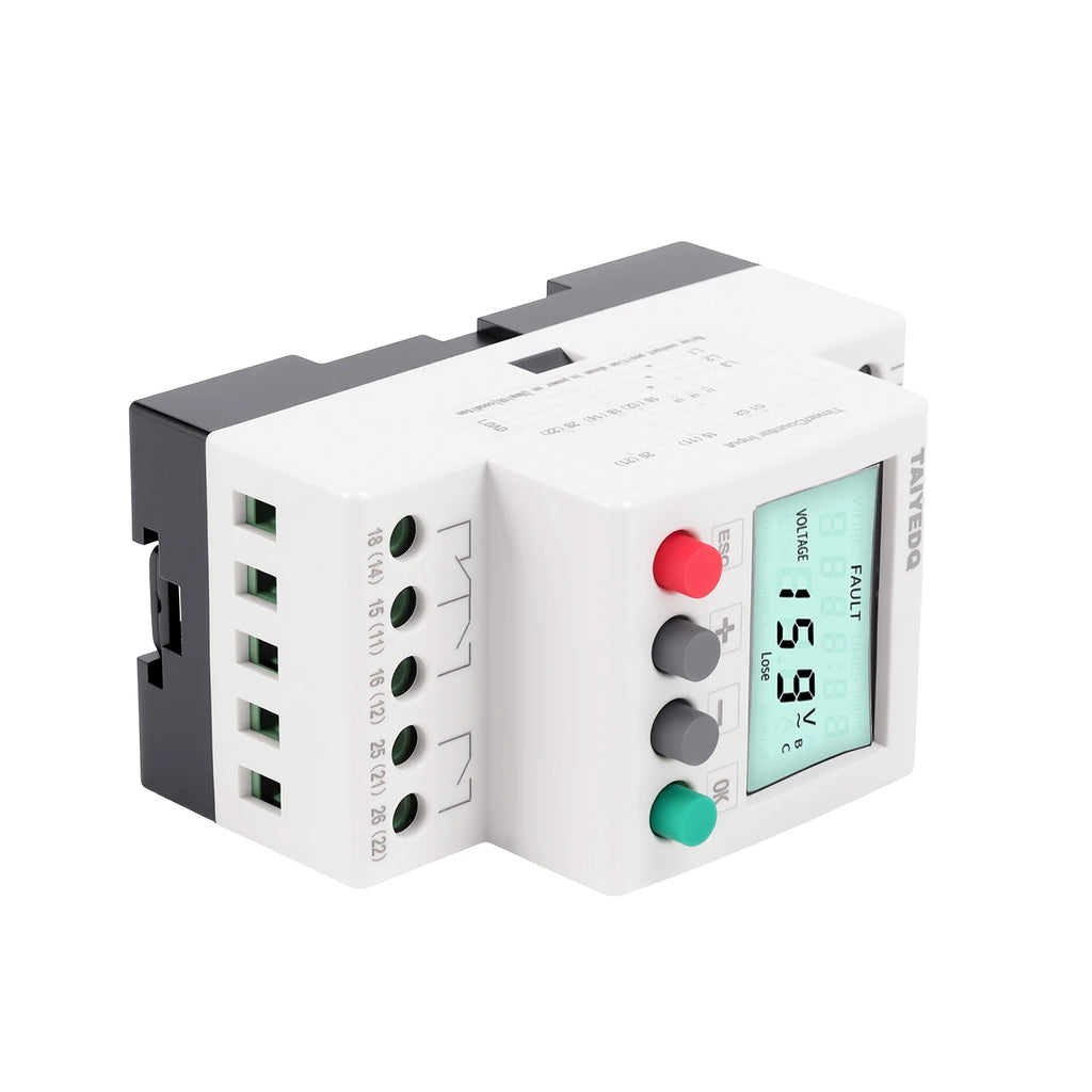 LCD Digital Three-Phase Power Supply Motor Overvoltage And Undervoltage Elevator Phase Sequence Protection Relay