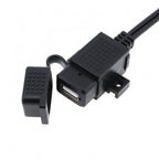 12V Waterproof Motorcycle SAE to USB Phone GPS MP4 Charger Cable Adapter Motorbikes Inline Fuse Power Supply