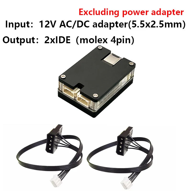 DC12V to SATA SSD Power Supply module DC 12V To 4Pin Molex 12V 5V  HDD Cable Step-down Voltage Regulator SSD HDD power supply