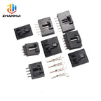 5/10Sets MX2.54 Dupont Connector Kit 2/3/4/5/6P Single Row Straight & Right Angle Pin Header with Housing & Crimp Terminals